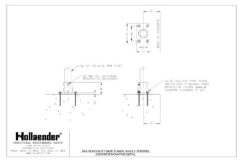 48-8 Top Mount Concrete Heavy Duty Base Flange (4-hole)